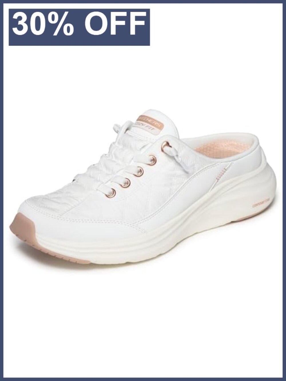 Skechers Cozy Fit Memory Foam Slip-On Mule Sneaker